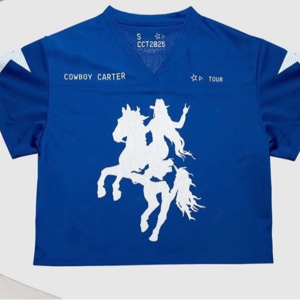 Beyoncé Cowboy Carter Blue Jersey – Large